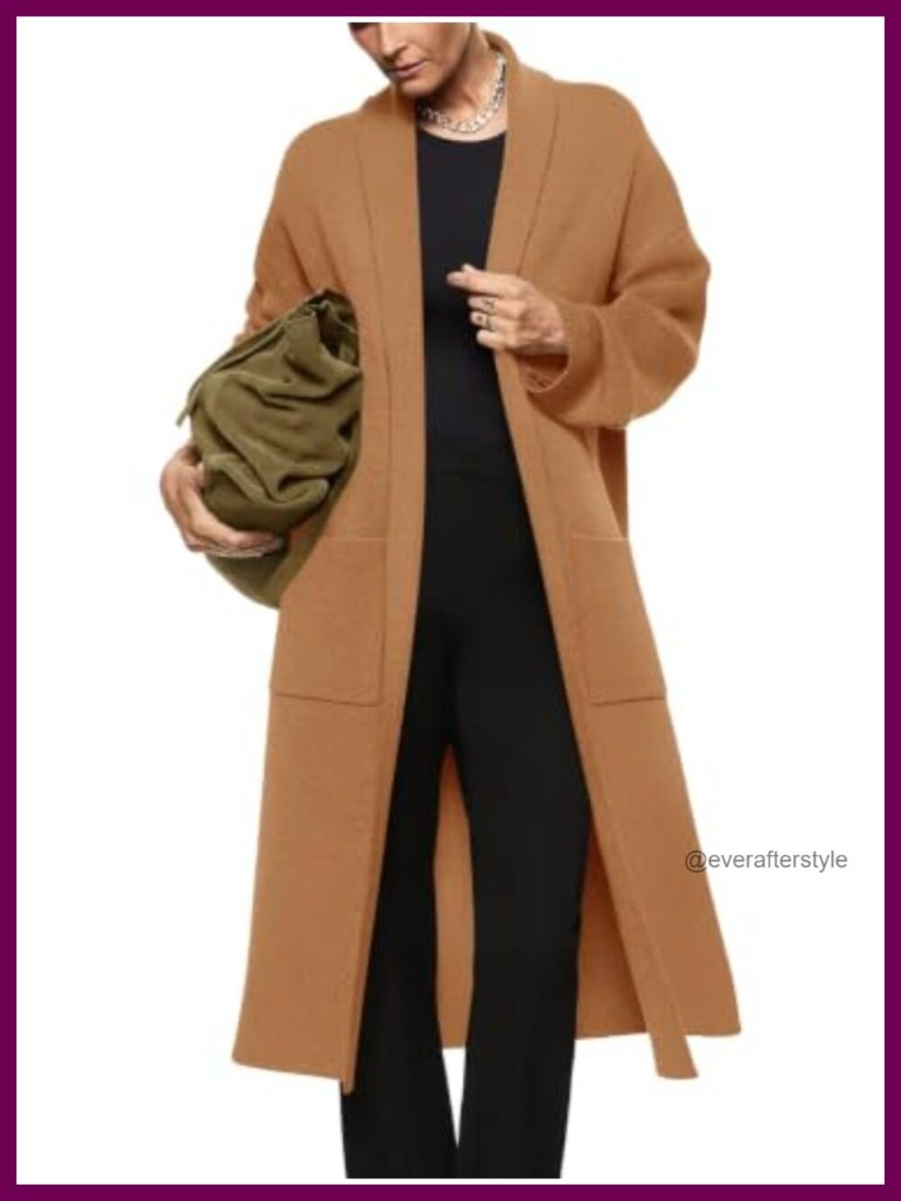 Oversized Open Front Long Cardigan Chunky Knit Coat Soft
